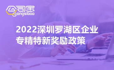 2022深圳罗湖区企业专精特新奖励政策
