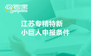 江蘇專精特新小巨人申報(bào)條件