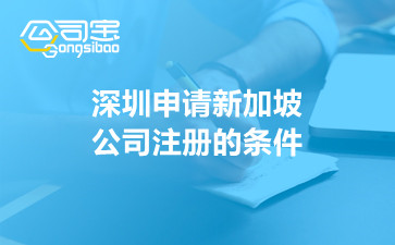 深圳申请新加坡公司注册的条件