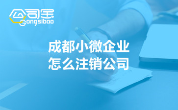 成都小微企業(yè)怎么注銷公司