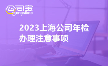 2023上海公司年检办理注意事项