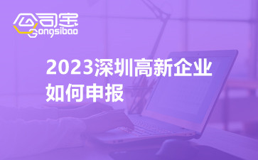 2023深圳高新企业如何申报