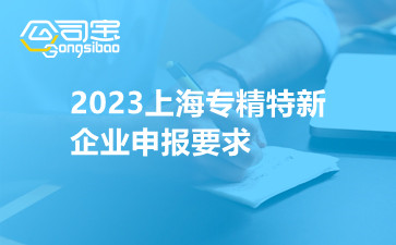 2023上海专精特新企业申报要求